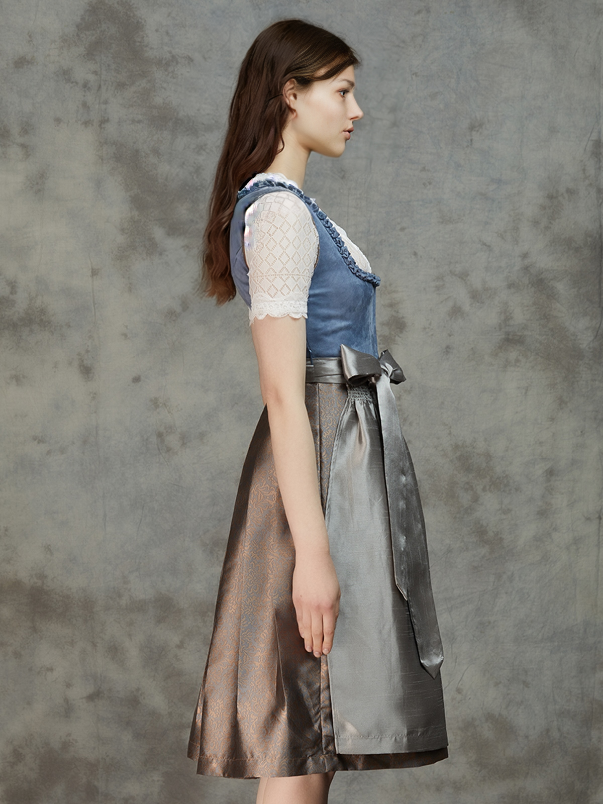 Dirndlbluse in Blau