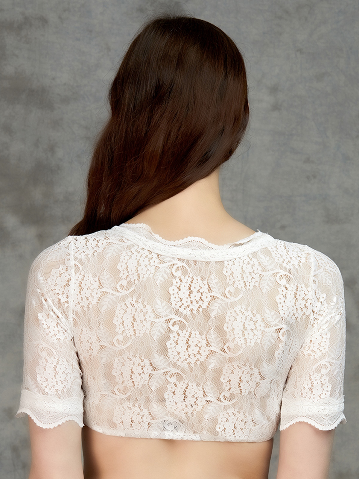 Dirndlbluse in Weiß