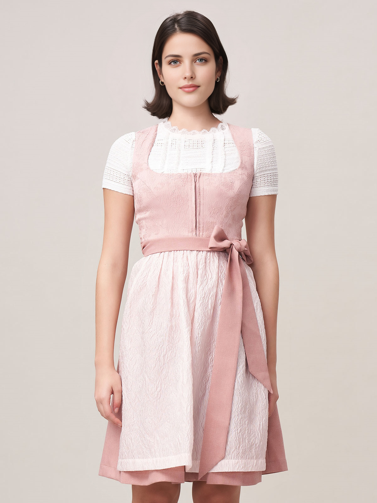 Modernes grünes Dirndl mit schlanker Silhouette